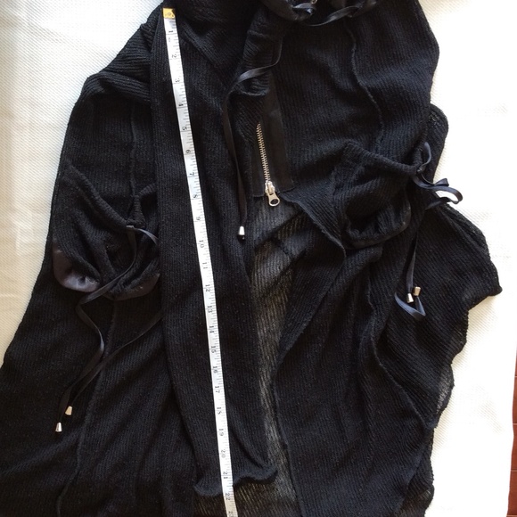 Tricotto loose knit long cardigan with hood & half zipper | Size XL * - Picture 16 of 16